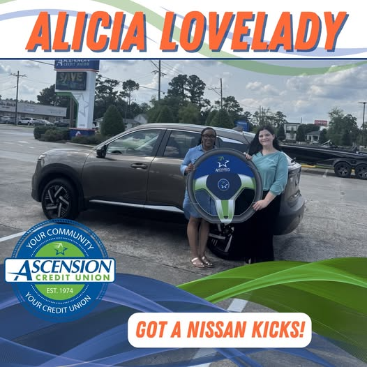 Alicia Lovelady with a Nissan Kicks