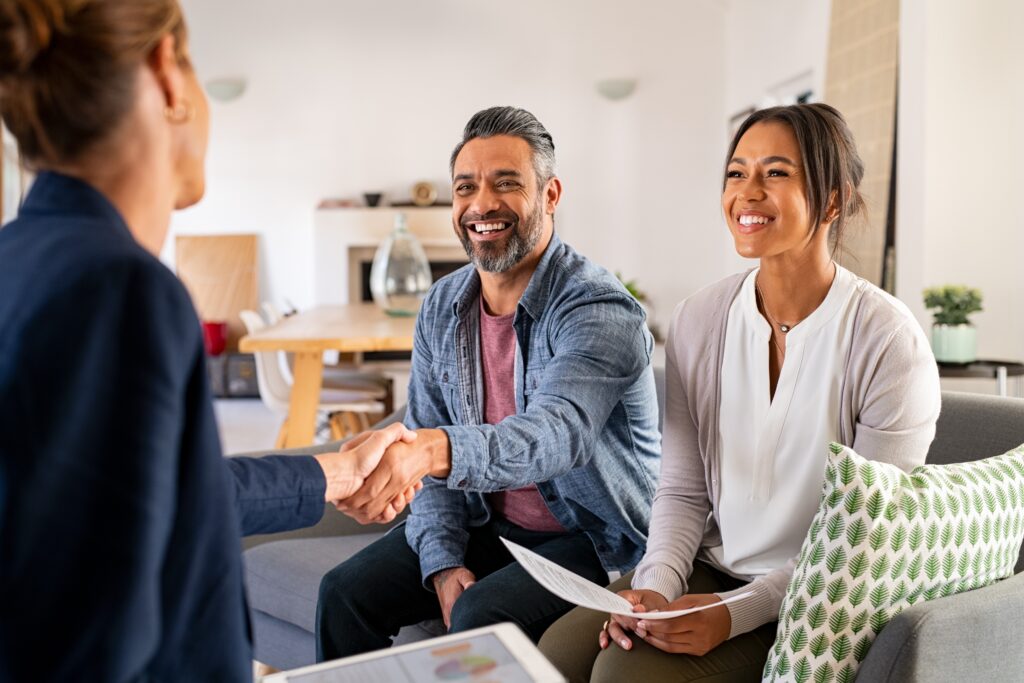 Couple meeting with a financial professional